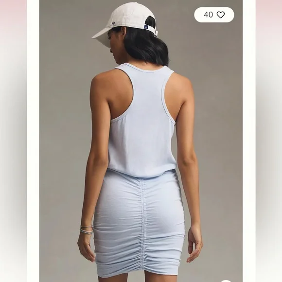 Sundry Ruched Racerback Dress - Picture 2 of 8